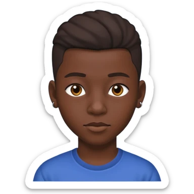 an african teen with mid taper sticker