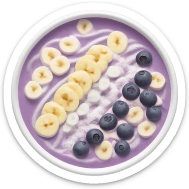 pastel purple and white smoothie bowl sticker