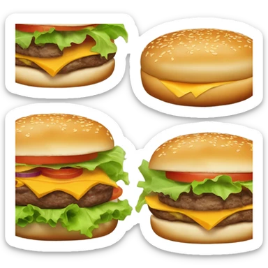 Burger sticker
