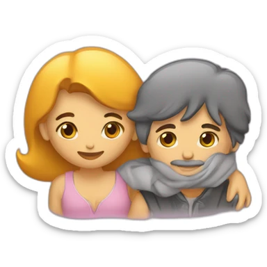 Deux amoureux qui s’embrasse sticker
