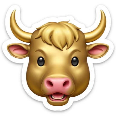 New Year's bull emoji sticker