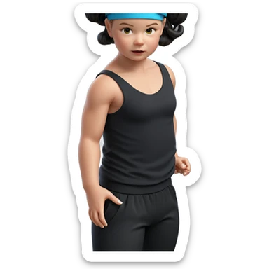 girl in black outfit sticker