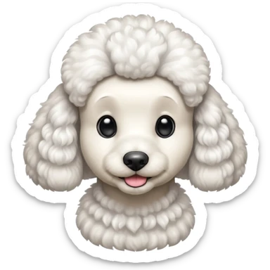 caniche blanco peluqueria canina sticker