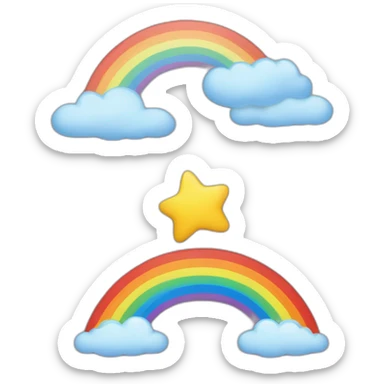 cœur avec arc en ciel sticker