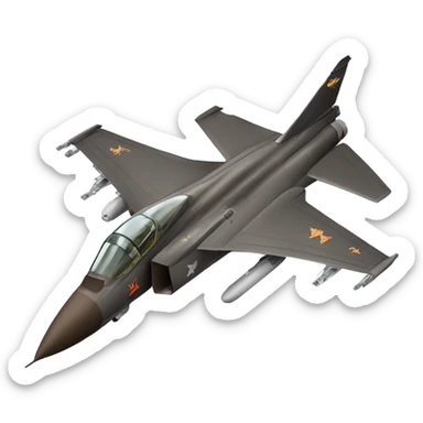 Fighter Jet flown by a German Shorthaired Pointer sticker