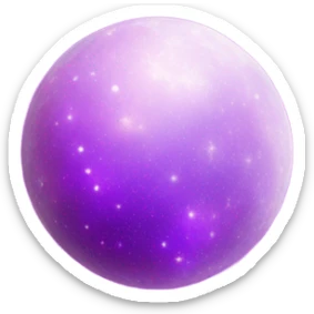 sparkling galaxy with moon and stars in purple shades sticker