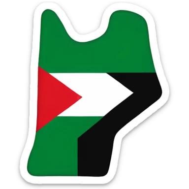 palestine shape sticker