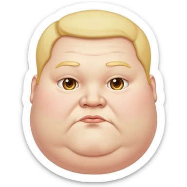 Very, very fat person sticker