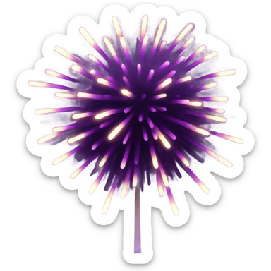 Purple fireworks  sticker