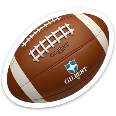 a gilbert rugby ball sticker