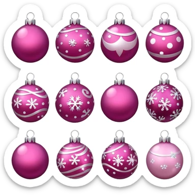 CHRISTMAS PINK DECORATIONS sticker