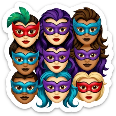 Masquerade Characters sticker