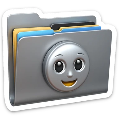 Folder with wideo 3d real sticker