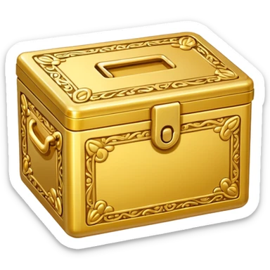 open Gold box frontview sticker