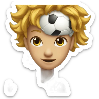 a soccer player on the top of the ifull tower sticker