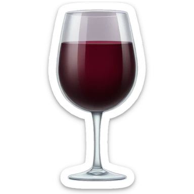 red wine in a long glass sticker