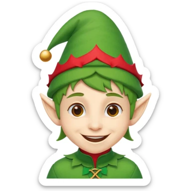 Christmas elf sticker