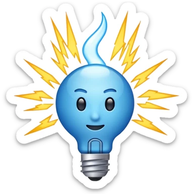 genera un razo de electricida azul sticker