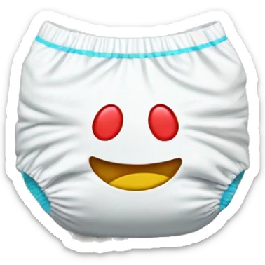 diaper with a play symbol  sticker