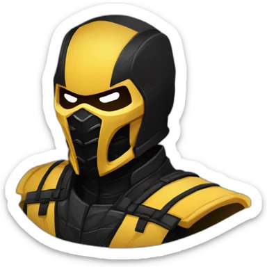 mortal kombat Scorpion as bitmoji sticker