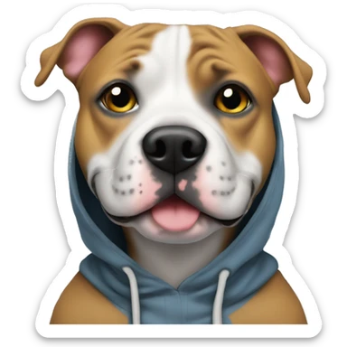 Staffy with hoodie sticker