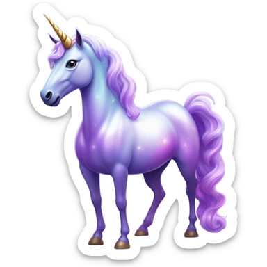 unicorn with purple pill sticker