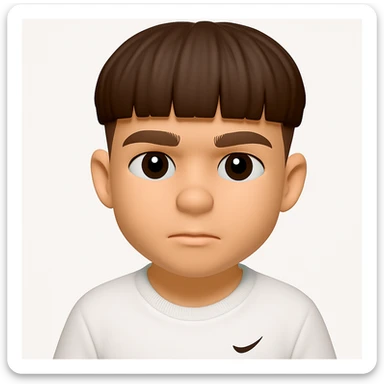Convert this photo to a 3D emoji in Apple style, keeping the clothes as they are. The style should resemble Apple's emoji style but with a 3D emoji look. sticker