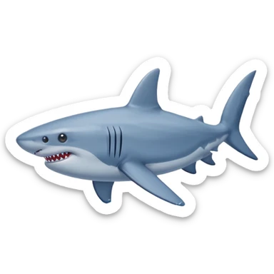 A  3 leged shark with blue nike shoes  sticker