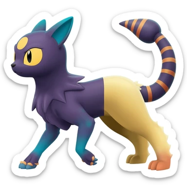 Umbreon-Amaura-Sylveon-hybrid-animal-Fakémon-Pokémon-fusion sticker