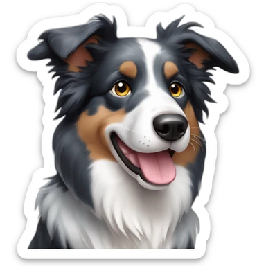 border collie blue merle sticker