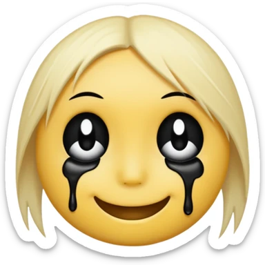 Emo emoji smiley face sticker