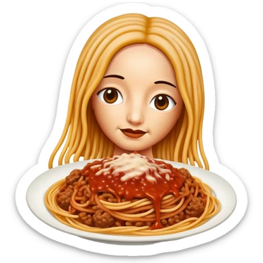  SPAM meat dripping sauce spaghetti monalisa portrait sticker