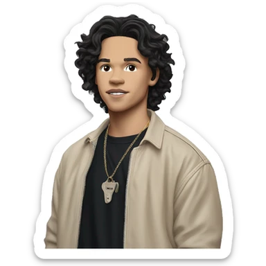Conan Gray is an American singer-songwriter and former YouTuber.  dark hair, long short rockstar light skin  sticker