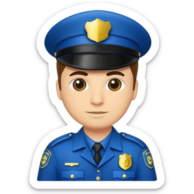 fancy police officer sticker
