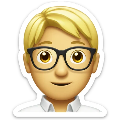 yuzu with glasses sticker