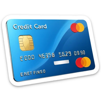 3D icon of a credit card–style corporate card, with a clear highlight in #FF3D00, minimal and high-end. sticker