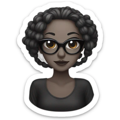 catrin con lentes de sol negros sticker