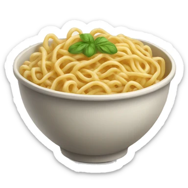 A realistic bowl of noodles sticker