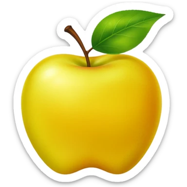 Yellow apple green leaf flush sticker