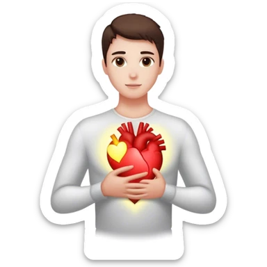 **A glowing heart inside a person’s chest, radiating outward.** Someone else stands in front of them, their own heart beginning to glow as well.

This represents the idea that **true love isn’t about giving someone your love to keep—it’s about lighting up the love they already have inside them.** ✨ sticker
