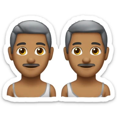 Menor con aretes y morenito  sticker