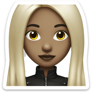 black goth girl with blond straight hair  sticker