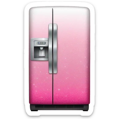 Pink ombre refrigerator with glitter  sticker