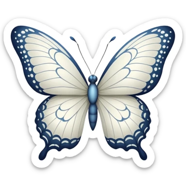 white butterfly sticker