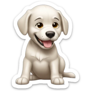 Perro saltando sticker