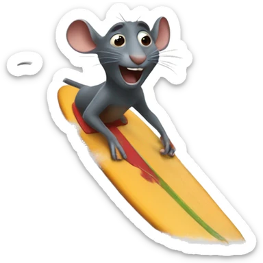 Ratatouille surfing sticker