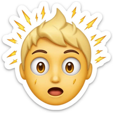 mind blown surprised face with sparks classic emoji style sticker