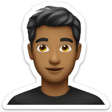 handsome sri lankan guy in black shirt sticker