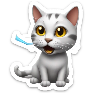 Cat vaping sticker