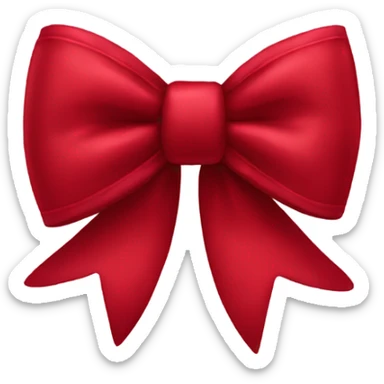 Red velvet bow  sticker
